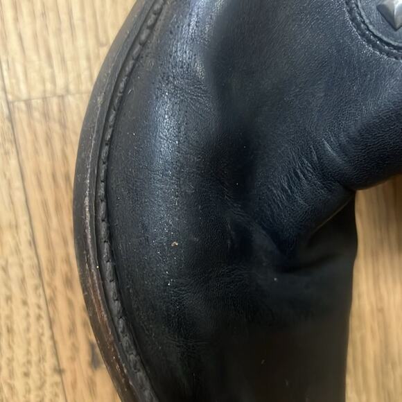 GOLDEN GOOSE STUDDED ANKLE BIKER COWGIRL WESTERN BLACK LEATHER BOOTS SIZE 38 - Picture 6 of 6